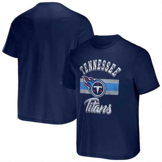 Men Tennessee Titans Navy X Darius Rucker Collection Stripe T Shirt
